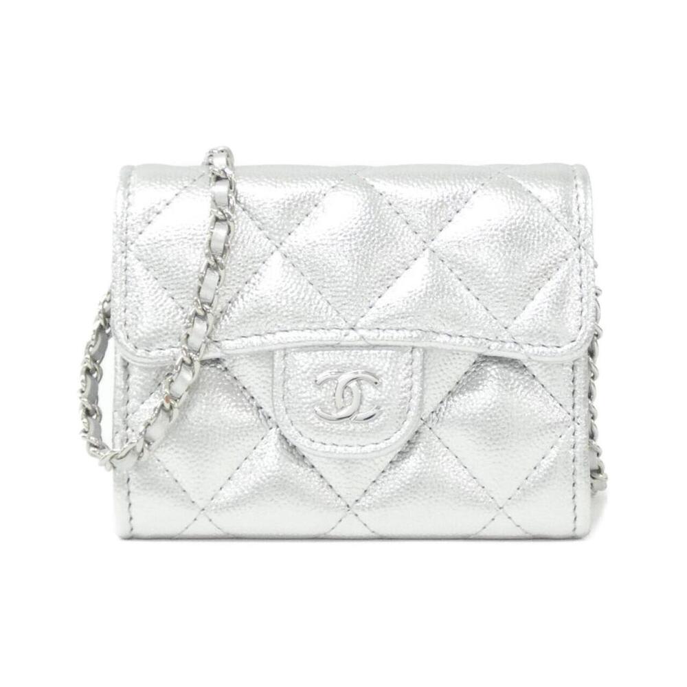 CHANEL Authentic Silver Wallet